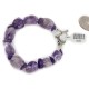 Certified Authentic Navajo Natural Amethyst Native American Link Bracelet 12983