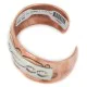 .925 Sterling Silver Navajo Handmade Pure Copper Native American Bracelet 12984 .925 Sterling Silver Navajo Handmade Pure Copper Native American Bracelet 12984