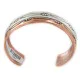 .925 Sterling Silver Navajo Handmade Pure Copper Native American Bracelet 12984 .925 Sterling Silver Navajo Handmade Pure Copper Native American Bracelet 12984