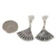 Handmade Certified Authentic Zuni .925 Sterling Silver Natural Turquoise Dangle Native American Earrings 27199
