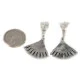 Handmade Zuni .925 Sterling Silver Natural Turquoise Dangle Native American Earrings 27199