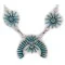 Petit Point Handmade Zuni .925 Sterling Silver Natural Turquoise Native American Necklace 27203 Petit Point Handmade Zuni .925 Sterling Silver Natural Turquoise Native American Necklace 27203
