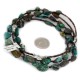 2 Strand Certified Authentic Navajo .925 Sterling Silver Natural Turquoise Native American Necklace 750105-28