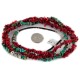 3 Strand Certified Authentic Navajo .925 Sterling Silver Coral Natural Turquoise Twisted Native American Necklace 15937-104