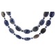 2 Strand Certified Authentic Navajo Natural Lapis Native American Necklace 17051-9