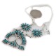 Petit Point Handmade Certified Authentic Zuni .925 Sterling Silver Natural Turquoise Native American Necklace 27204
