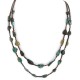 2 Strand Certified Authentic Navajo .925 Sterling Silver Natural Turquoise Native American Necklace 16006-66 2 Strand Certified Authentic Navajo .925 Sterling Silver Natural Turquoise Native American Necklace 16006-66