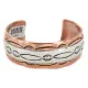 .925 Sterling Silver Navajo Handmade Pure Copper Native American Bracelet 12984 .925 Sterling Silver Navajo Handmade Pure Copper Native American Bracelet 12984
