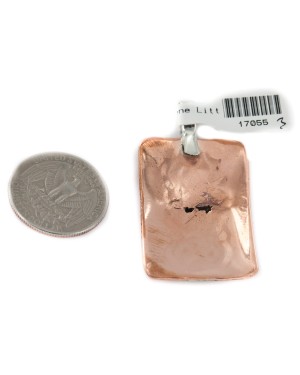 Bear Paw Navajo .925 Sterling Silver Handmade Certified Authentic Pure Copper Native American Pendant 17055-3