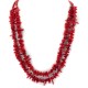 Certified Authentic 2 Strand Navajo Coral Native American Necklace 17052