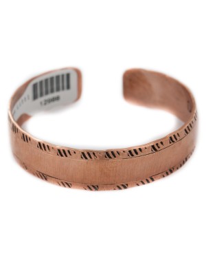 Handmade Certified Authentic Navajo Pure Copper Native American Bracelet 12988