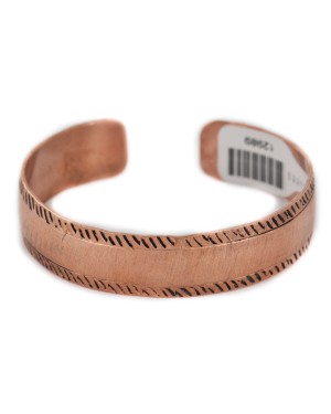 Handmade Certified Authentic Navajo Pure Copper Native American Bracelet 12989