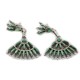 Handmade Certified Authentic Zuni .925 Sterling Silver Natural Turquoise Dangle Native American Earrings 27199