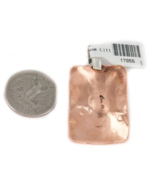Horse Navajo Handmade Certified Authentic Pure Copper Native American Pendant 17055-1