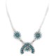 Petit Point Handmade Certified Authentic Zuni .925 Sterling Silver Natural Turquoise Native American Necklace 27203