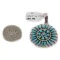 Petit Point Handmade Zuni .925 Sterling Silver Natural Turquoise Native American Pendant 27202 Petit Point Handmade Zuni .925 Sterling Silver Natural Turquoise Native American Pendant 27202