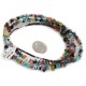 2 Strand Certified Authentic Navajo .925 Sterling Silver Natural Multicolor Stones Native American Necklace 15501-222