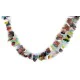 2 Strand Navajo .925 Sterling Silver Natural Multicolor Stones Native American Necklace 17079-9