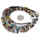 2 Strand Navajo .925 Sterling Silver Natural Multicolor Stones Native American Necklace 17079-9