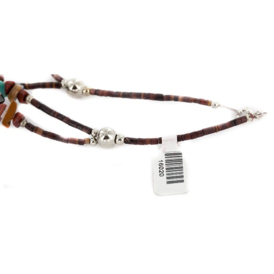 2 Strand Certified Authentic .925 Sterling Silver Navajo Natural Jasper and Multicolor Stones Native American Necklace 16020-83 2 Strand Certified Authentic .925 Sterling Silver Navajo Natural Jasper and Multicolor Stones Native American Necklace 16020-83
