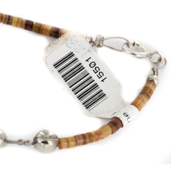 2 Strand .925 Sterling Silver Certified Authentic Navajo Natural Multicolor Stones Native American Necklace 15501-128 2 Strand .925 Sterling Silver Certified Authentic Navajo Natural Multicolor Stones Native American Necklace 15501-128