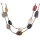 2 Strand .925 Sterling Silver Certified Authentic Navajo Natural Turquoise Carnelian Agate and Jasper Native American Necklace 750194-01