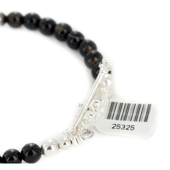Nickel Certified Authentic Navajo Natural Agate Native American Necklace 25325