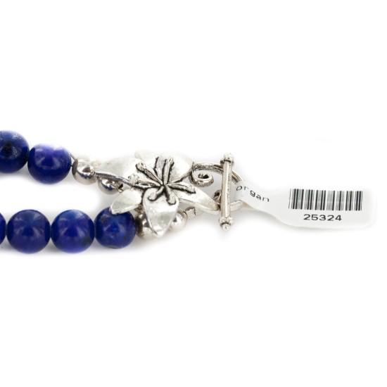 Nickel Certified Authentic Navajo Natural Lapis Lazuli Native American Necklace 25324