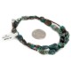 .925 Sterling Silver Certified Authentic Navajo Natural Turquoise Native American Necklace 1579-12