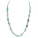 .925 Sterling Silver Certified Authentic Navajo Natural Charoite and Turquoise Native American Necklace 15205-8