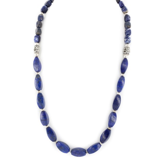 Nickel Certified Authentic Navajo Natural Lapis Lazuli Native American Necklace 25323 Nickel Certified Authentic Navajo Natural Lapis Lazuli Native American Necklace 25323