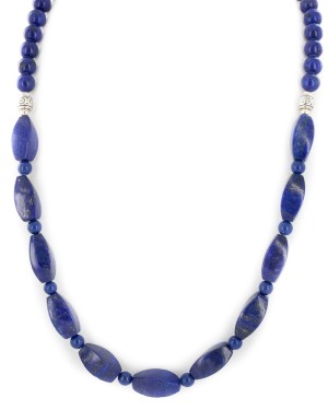 Nickel Certified Authentic Navajo Natural Lapis Lazuli Native American Necklace 25324