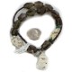 Certified Authentic Navajo .925 Sterling Silver White Howlite Smoky Quartz Native American Necklace 750114-30