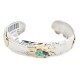 12kt Gold Filled and .925 Sterling Silver Certified Authentic Buffalo Handmade Navajo Natural Spiderweb Turquoise Native American Bracelet 12970-2