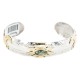 12kt Gold Filled and .925 Sterling Silver Certified Authentic Horse Handmade Navajo Natural Spiderweb Turquoise Native American Bracelet 12969-5 12kt Gold Filled and .925 Sterling Silver Certified Authentic Horse Handmade Navajo Natural Spiderweb Turquoise Native American Bracelet 12969-5