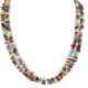 2 Strand Certified Authentic .925 Sterling Silver Navajo Natural Turquoise and Multicolor Stones Native American Necklace 15304-70