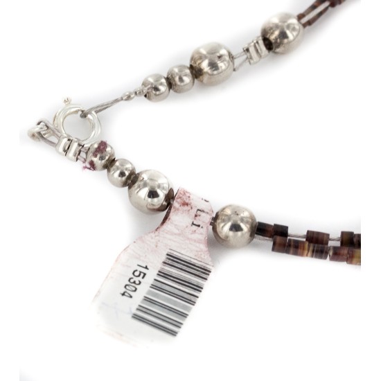 2 Strand Certified Authentic .925 Sterling Silver Navajo Natural Turquoise and Multicolor Stones Native American Necklace 15304-70