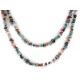 2 Strand Certified Authentic .925 Sterling Silver Navajo Natural Turquoise and Multicolor Stones Native American Necklace 15501-221 2 Strand Certified Authentic .925 Sterling Silver Navajo Natural Turquoise and Multicolor Stones Native American Necklace 15501-221