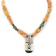 Certified Authentic Navajo .925 Sterling Silver Inlay Natural Turquoise Mother of Pearl Hematite and Quartz Native American Necklace 15810-45