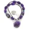 Navajo Native American Amethyst and Sugilite Sterling Silver Necklace Navajo Native American Amethyst and Sugilite Sterling Silver Necklace