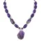 Navajo Native American Amethyst and Sugilite Sterling Silver Necklace Navajo Native American Amethyst and Sugilite Sterling Silver Necklace