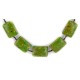 Certified Authentic Navajo .925 Sterling Silver Composite Gaspeite Native American Necklace 15214-15