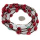 Certified Authentic 3 Strand Navajo .925 Sterling Silver Coral and Natural Turquoise Native American Necklace 15774-3