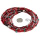 5 Strand Certified Authentic Navajo .925 Sterling Silver Coral and Natural Turquoise Native American Necklace  25278-78