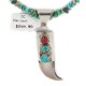 Certified Authentic .925 Sterling Silver Navajo Coral Natural Turquoise Claw Native American Necklace 14758-16029-6 Certified Authentic .925 Sterling Silver Navajo Coral Natural Turquoise Claw Native American Necklace 14758-16029-6