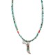 Certified Authentic .925 Sterling Silver Navajo Coral Natural Turquoise Claw Native American Necklace 14758-16029-6 Certified Authentic .925 Sterling Silver Navajo Coral Natural Turquoise Claw Native American Necklace 14758-16029-6