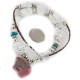 Certified Authentic Bear Navajo .925 Sterling Silver Natural Turquoise Spiny Oyster and Charoite Native American Necklace 15204