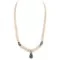 Navajo .925 Sterling Silver Natural Graduated Melon Shell and Turquoise Native American Necklace 15213-33