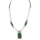 Certified Authentic Navajo .925 Sterling Silver Natural Graduated Melon Shell and Turquoise Native American Necklace  17081-5