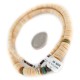 Certified Authentic Navajo .925 Sterling Silver Natural Graduated Melon Shell Turquoise Native American Necklace  17081-3